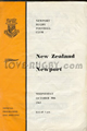 Newport v New Zealand 1963 rugby  Programme